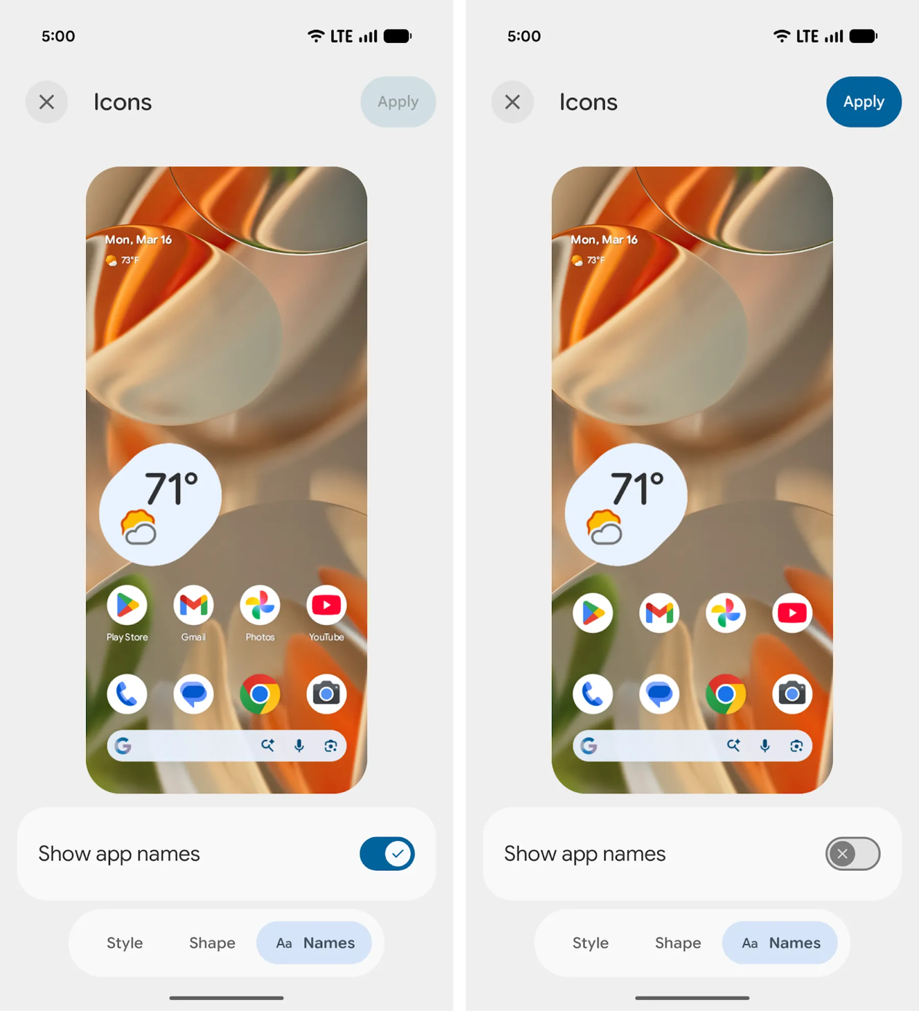 برچسب برنامه مخفی روی صفحه اصلی.png
