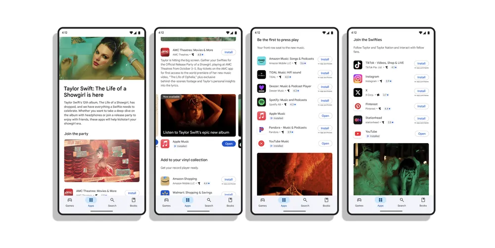 تیلور سویفتیادداشت‌هاازگوگل‌پلی.png