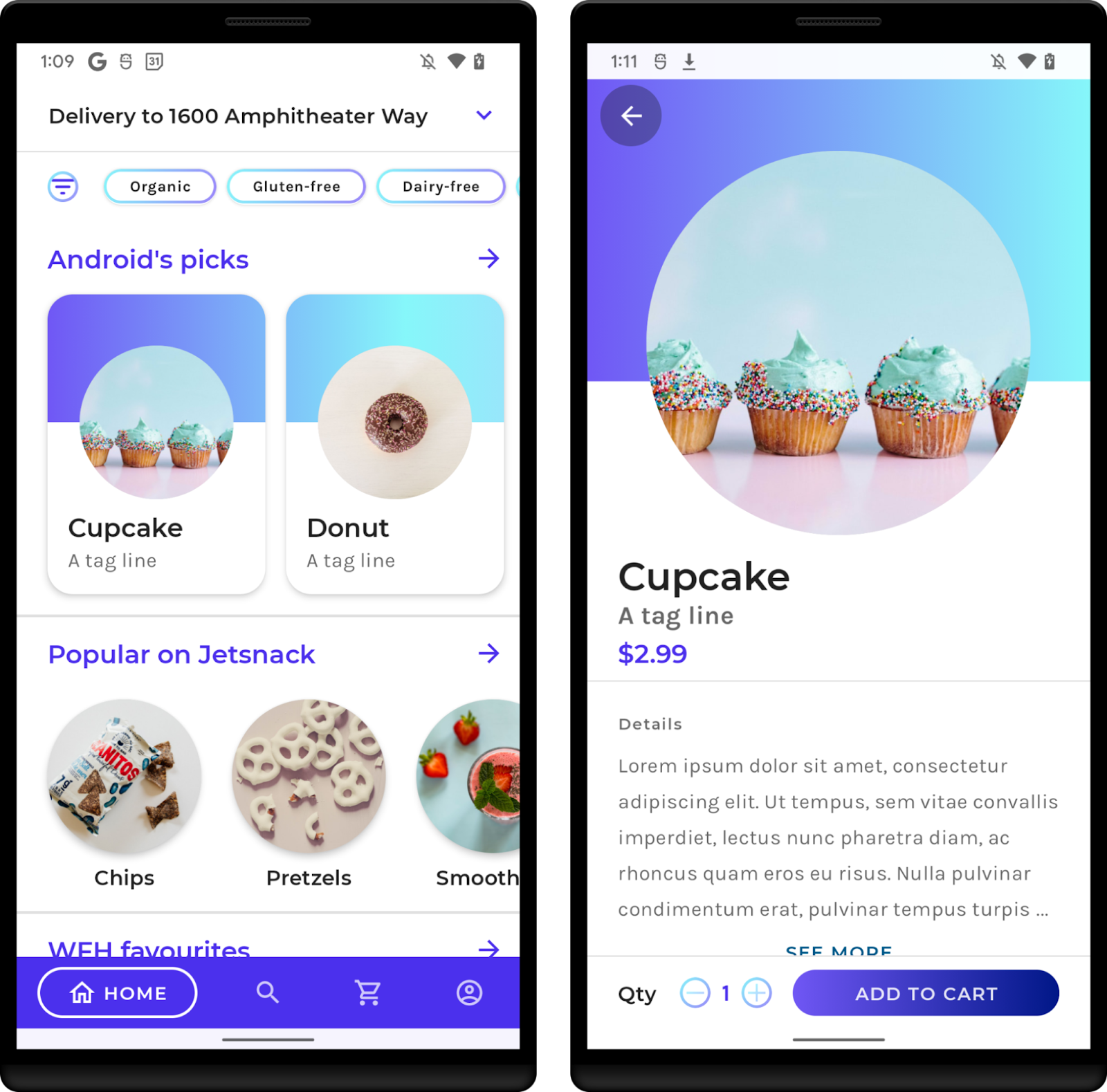 Capturas de pantalla de la aplicación de ejemplo de JetSnack a1f684feb2456079.png