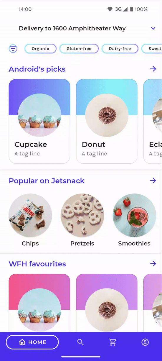 Transición de elementos compartidos con el gesto atrás predictivo en Navigation Compose