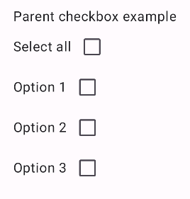 A series of unchecked labeled checkboxes with a label.