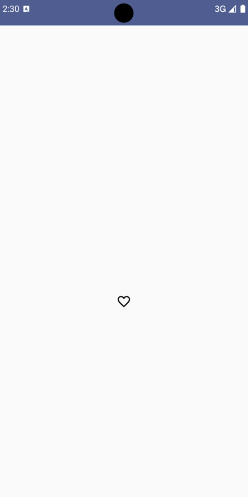 زر رمز التبديل المفضّل (قلب) في حالته غير المحدّدة (غير مملوء)