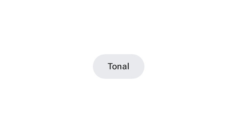 Eine Schaltfläche mit einem hellgrauen Hintergrund und dem Text „Tonal“.