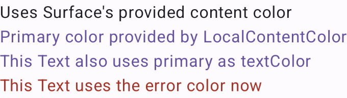 پیشنمایش Composable از CompositionLocalExample.
