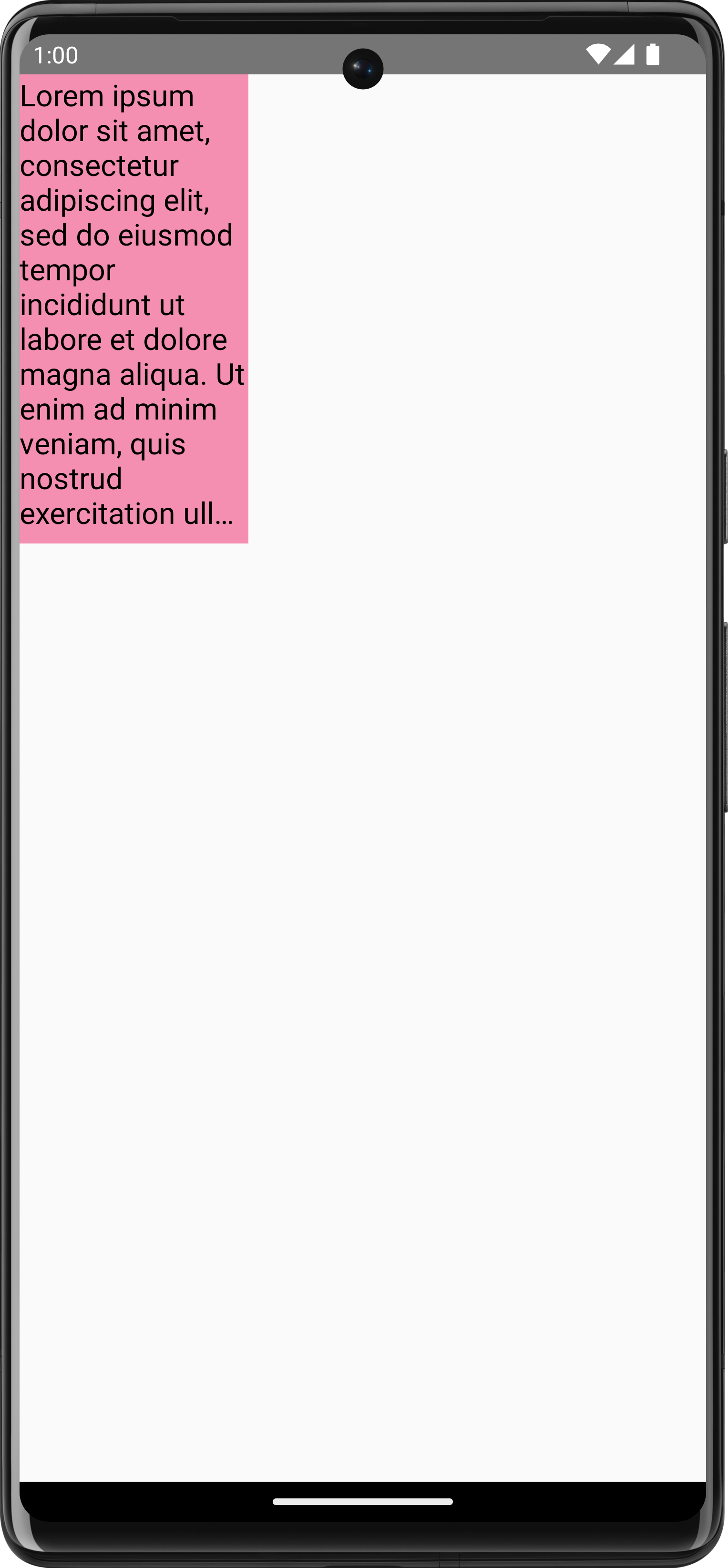 متن روی پسزمینه صورتی کشیده شده، با حذفیهای که متن را قطع میکند.