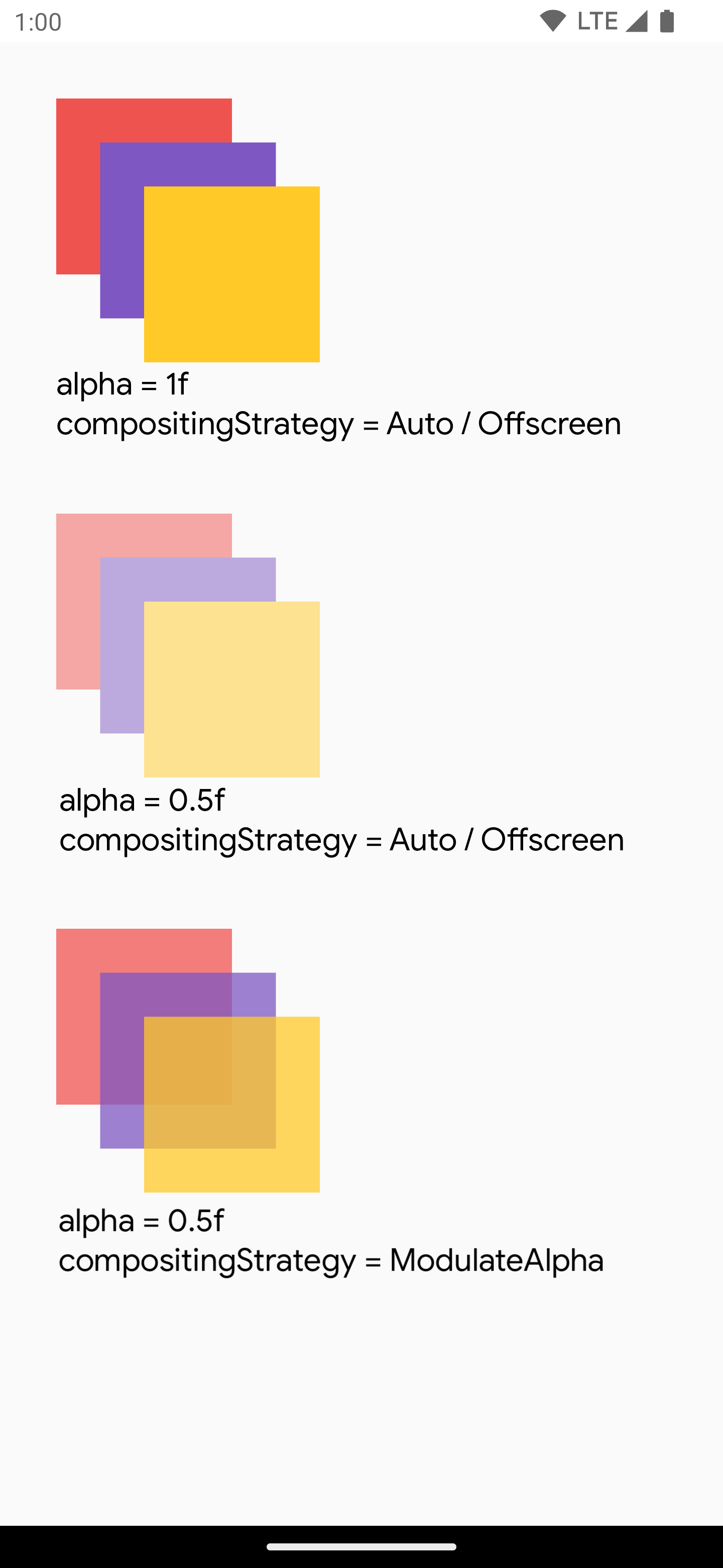 ModulateAlpha applies the alpha set to each individual draw command