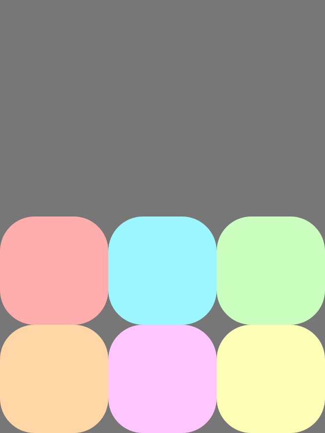 Çapraz eksenin sonuna hizalanmış birden fazla öğe satırı.