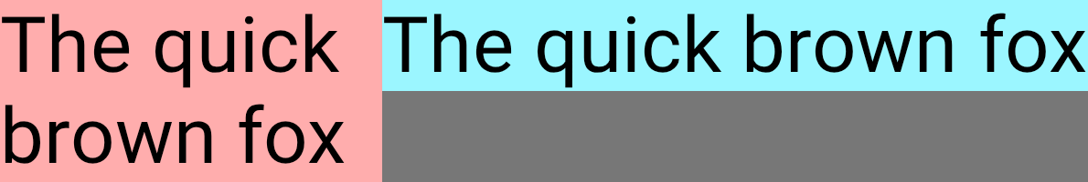 コンテナのサイズが 500 dp に縮小すると、最初のアイテムが縮小します。