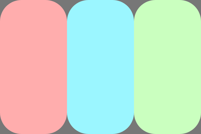 Предметы растянуты, чтобы заполнить поперечную ось.