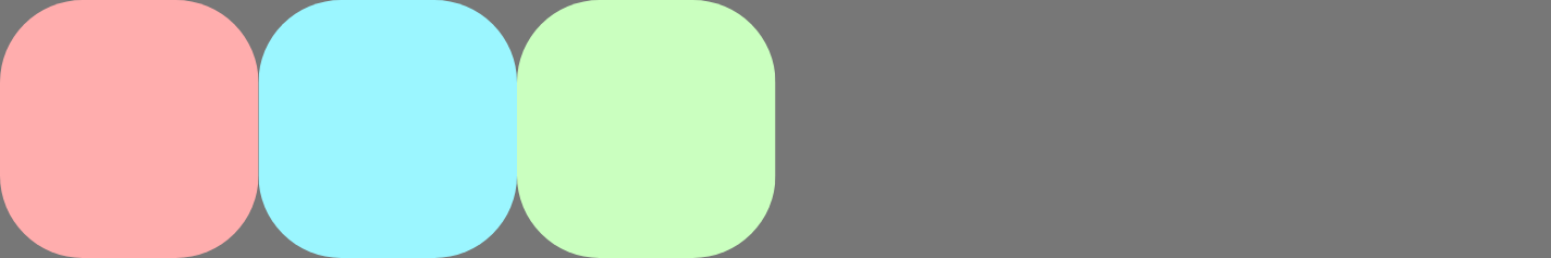 Éléments alignés au début de l'axe principal.