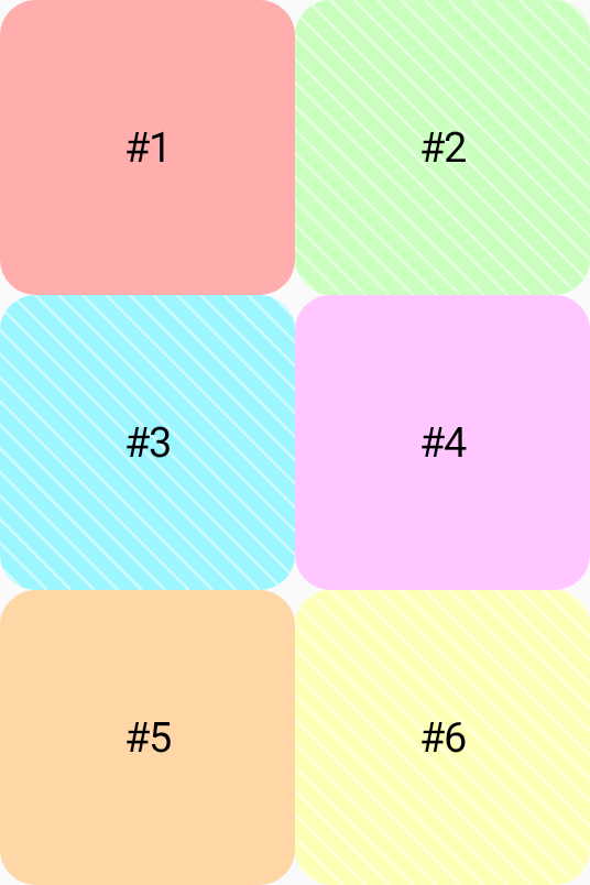 A basic grid consists of rows and columns with fixed size.