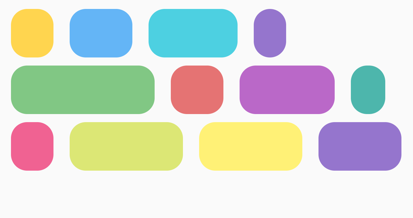 Elementos separados por una cantidad determinada de dp