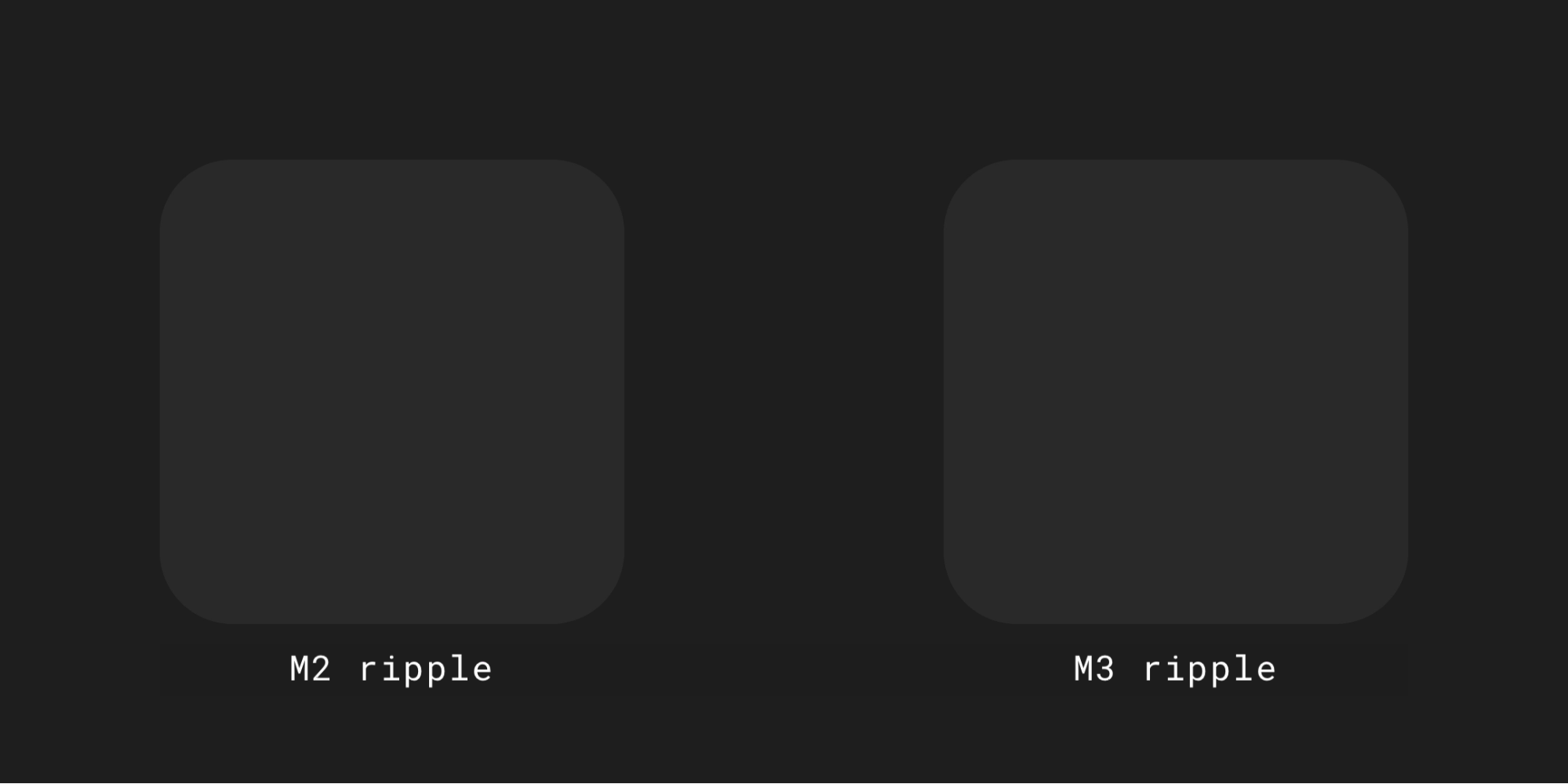 Ondulation dans M2 par rapport à M3