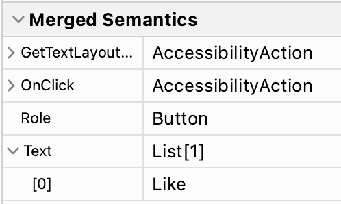 Merged single leaf semantics representation
