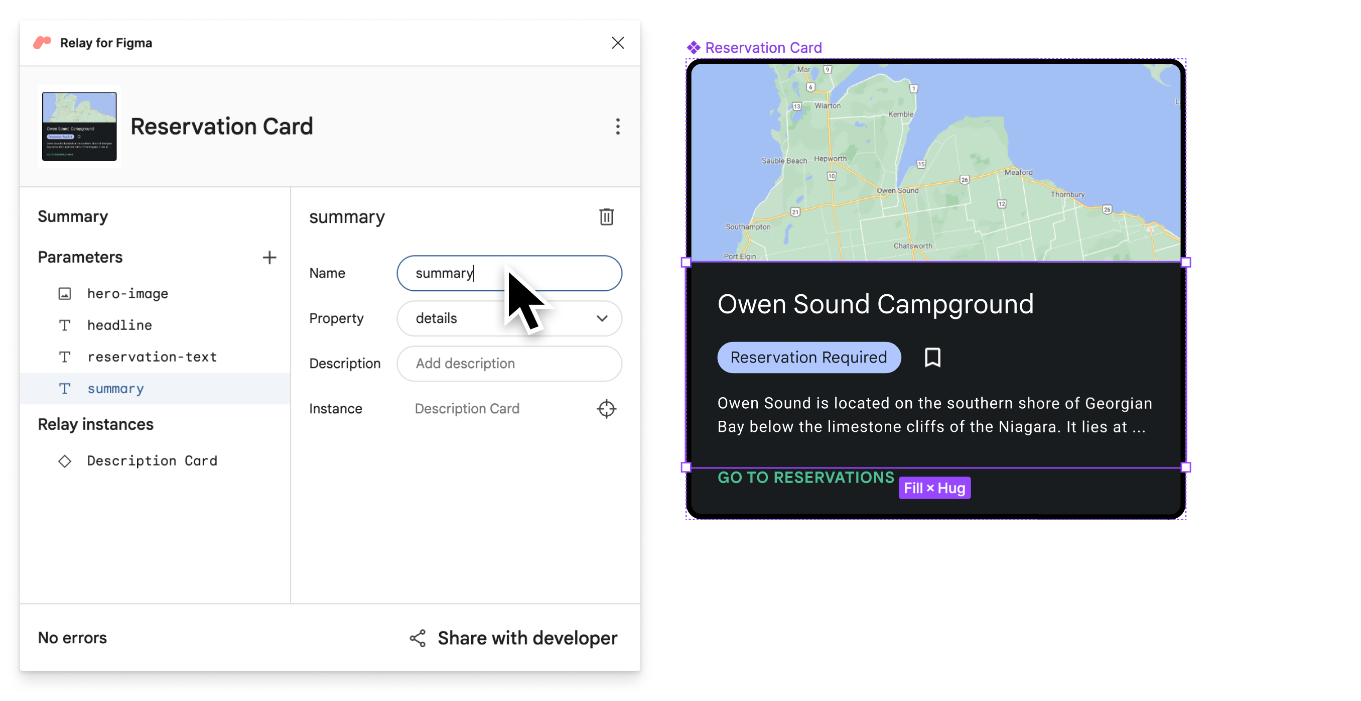 Renaming the details parameter to
summary