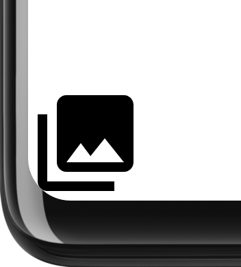 An icon being clipped by rounded corners