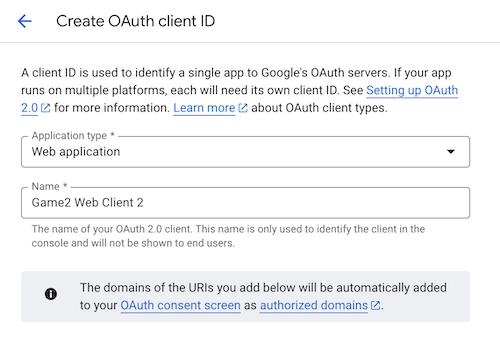 Google Cloud UI for creating a new Android OAuth client ID