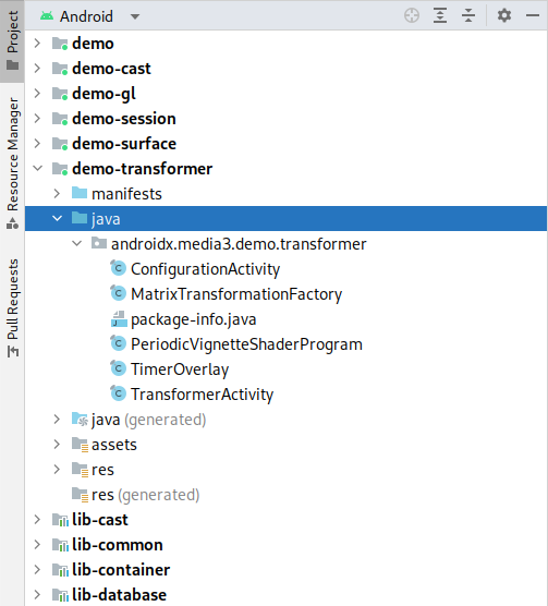 Android Studio のプロジェクト