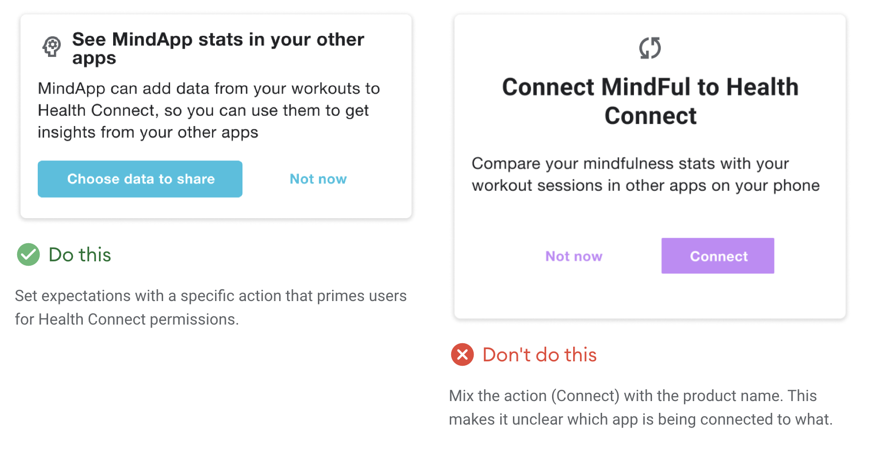 Health Connect'te net dil