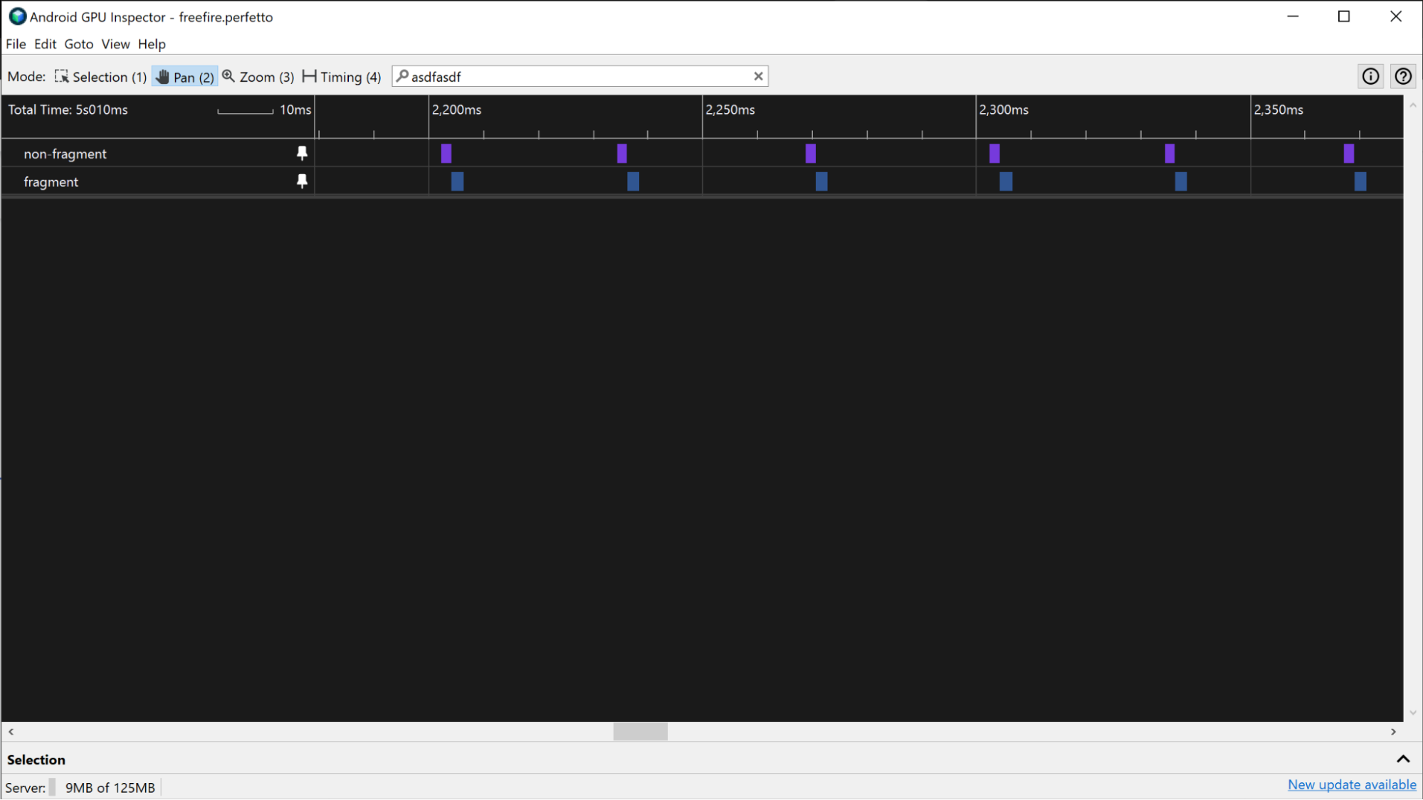 Screenshot dengan AGI yang diperbesar di frame dengan beberapa penerusan render.