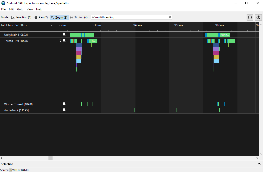 Gioco con un thread principale e di rendering ben parallelizzati, nonché un thread worker e un thread audio