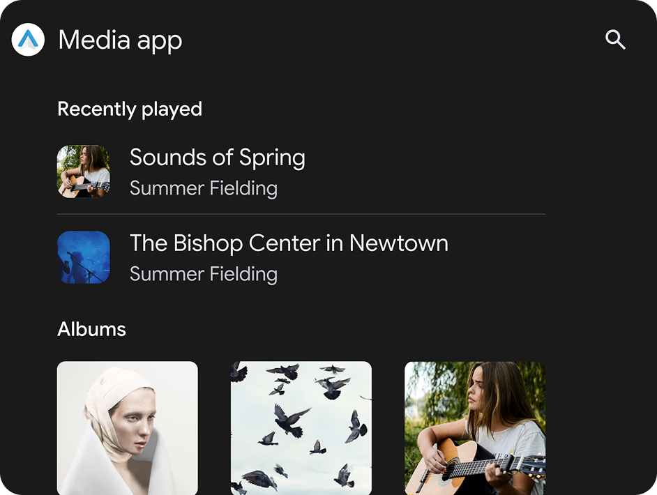 Media playback example