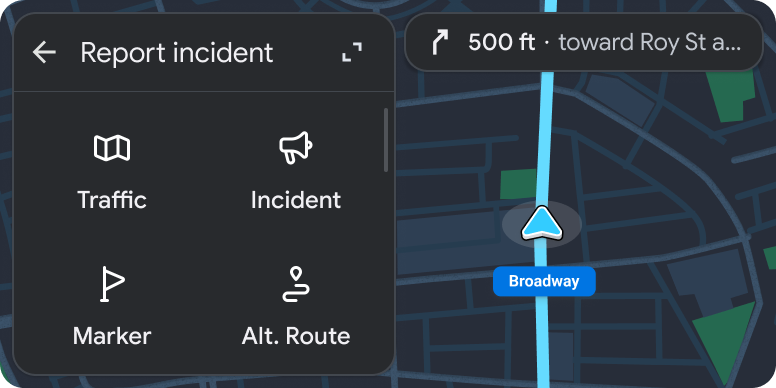 Grid template included in the Map + Content template with potential
          actions the user can take