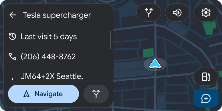 Pane template included in the Map + Content template with primary and
          secondary action buttons