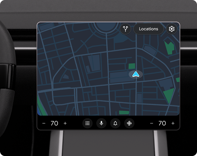 Tira de acciones con tres botones
