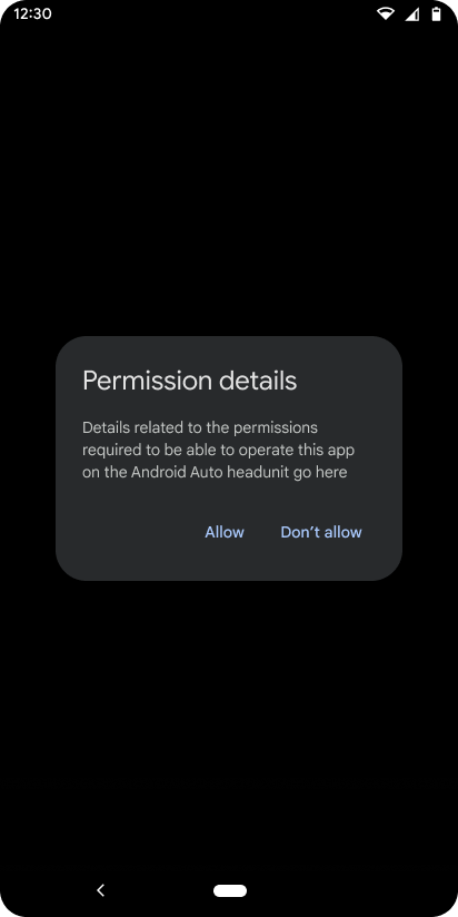 Пользователь нажимает кнопку «Разрешить» на телефоне.