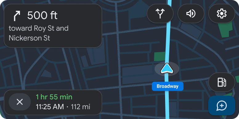 Navigations-App wird geöffnet