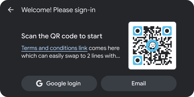 QR コードでのログインの例