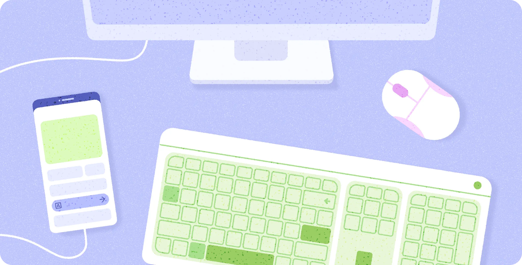 تلفن به صفحه نمایش و صفحه کلید متصل است.