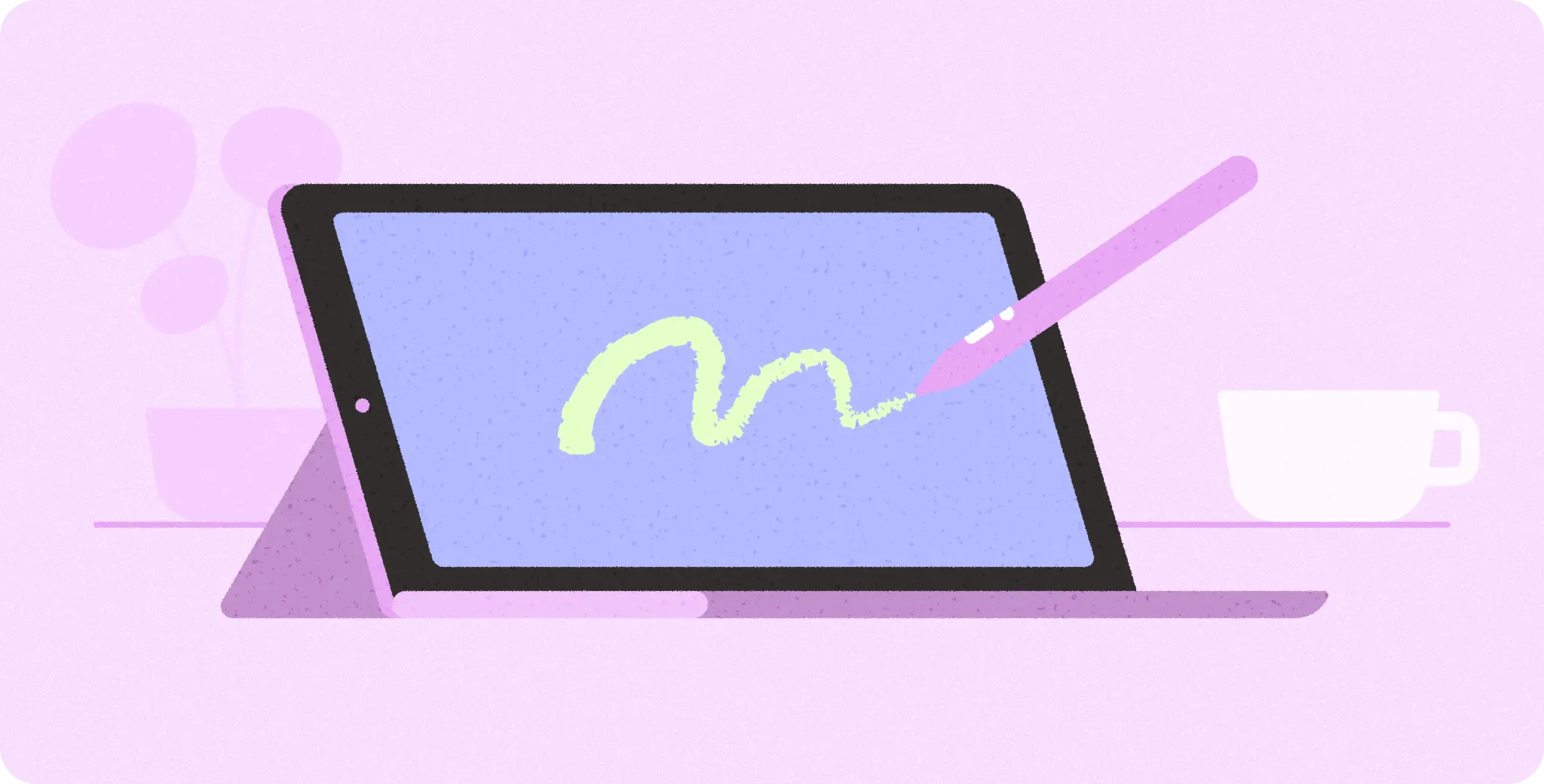 App sul tablet con tastiera
collegata.