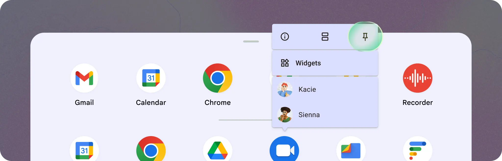 大屏幕上的画中画模态框。