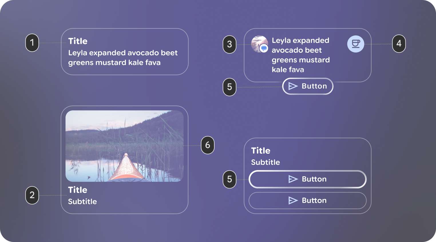 デザイン要素はフレームの下部に固定する必要があります。