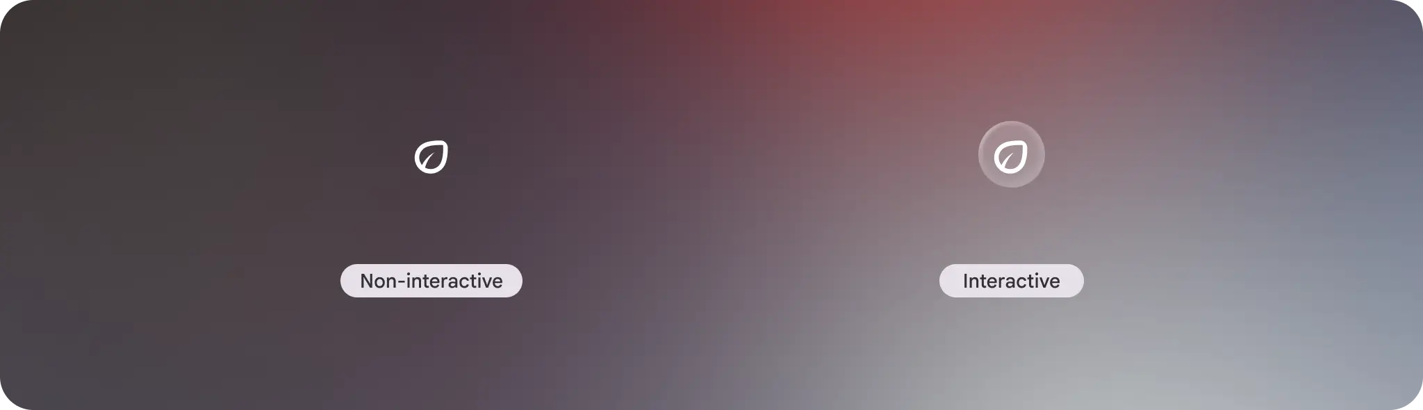 Icon markers have a non-interactive and interactive
variant
