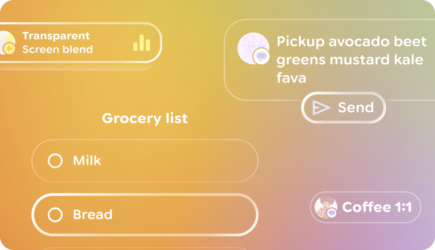 डिज़ाइन एलिमेंट को फ़्रेम के सबसे नीचे ऐंकर किया जाना चाहिए.