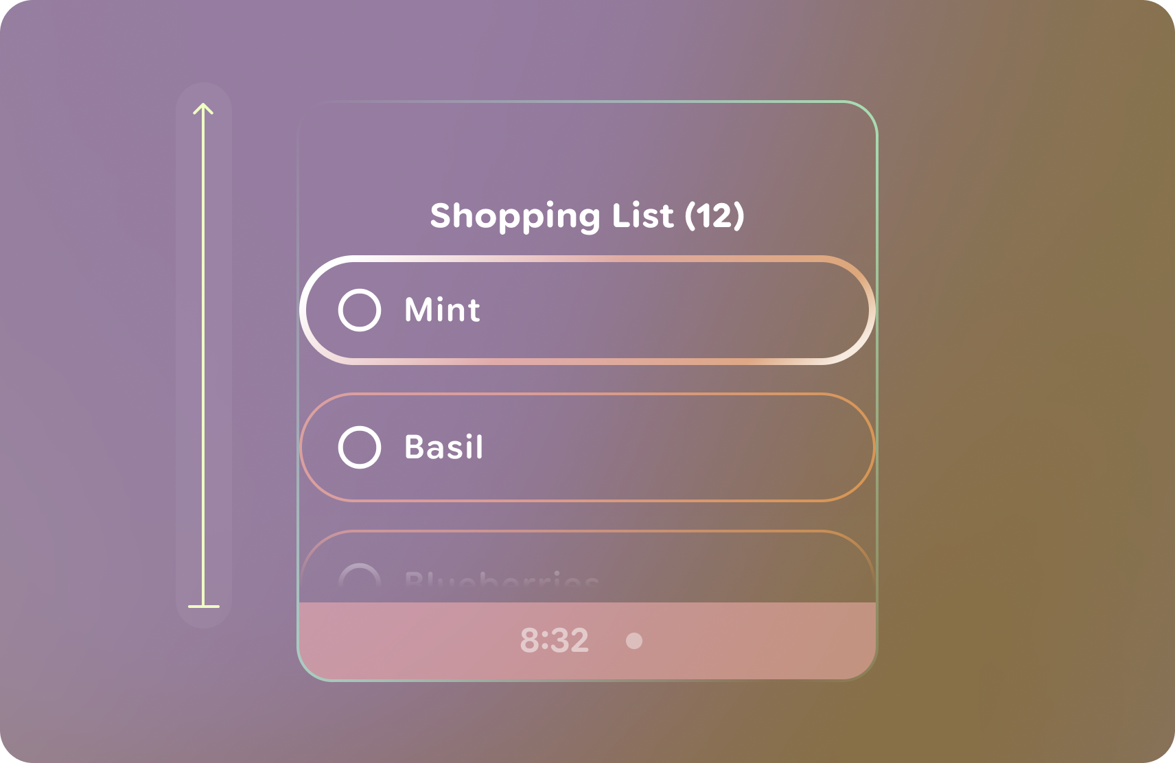 Elemen desain harus ditambatkan ke bagian bawah
frame.