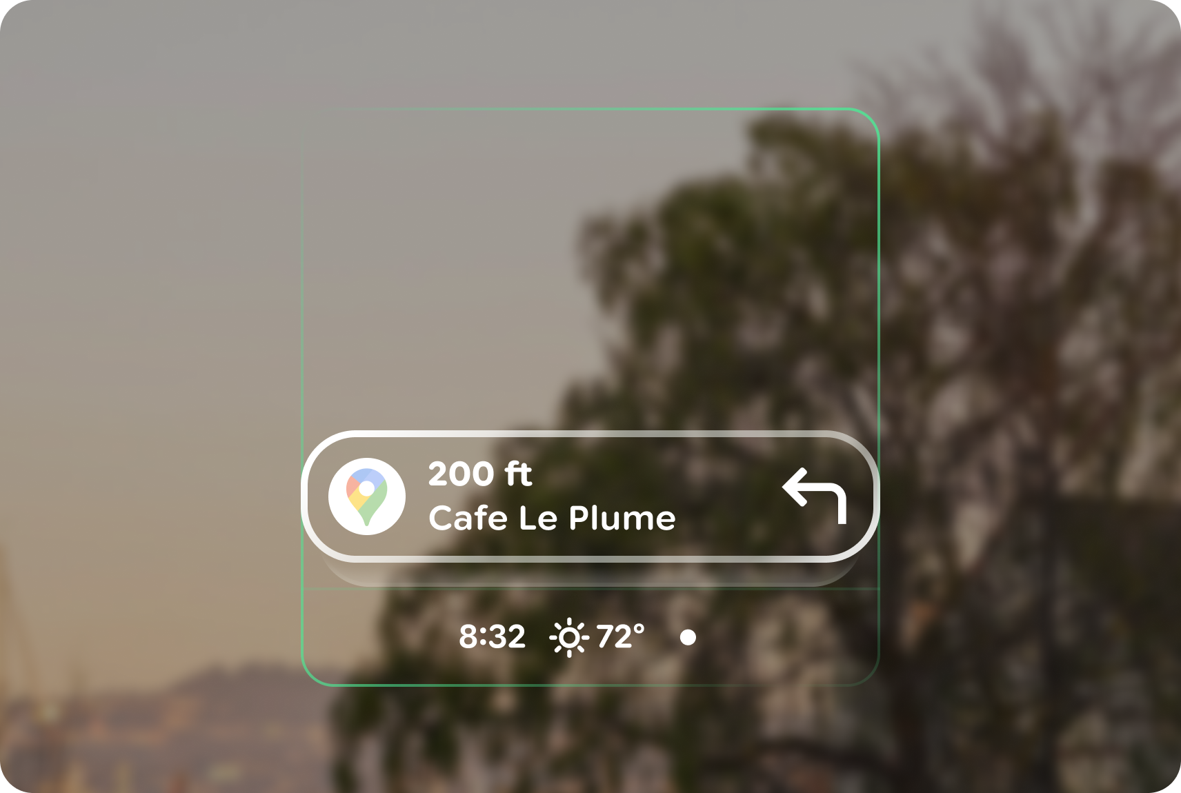 智慧眼鏡的主畫面。