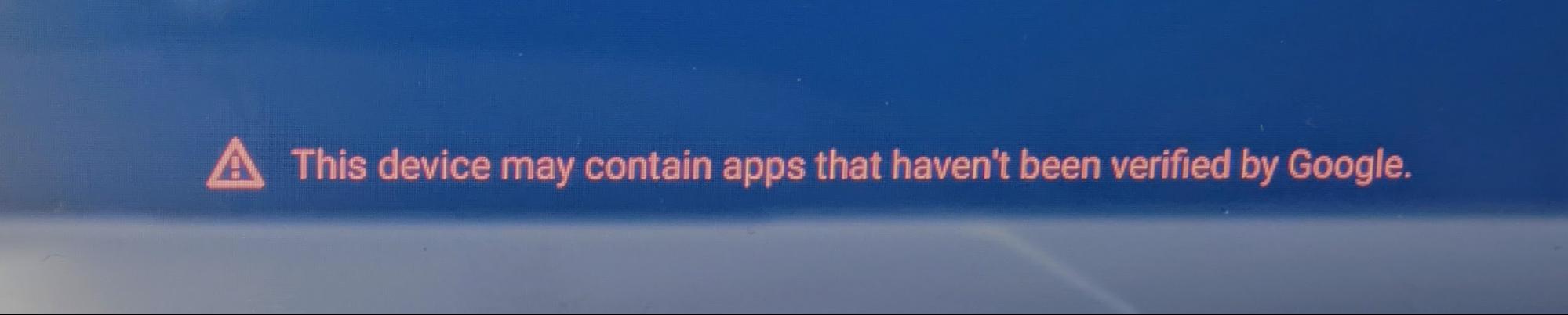 Notification concernant les applications non issues du Play Store après l'activation d'ADB.