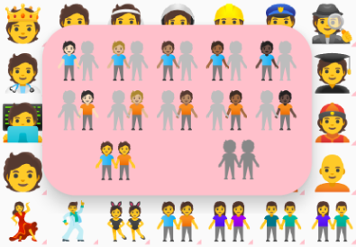 tocar e manter pressionado casal de emojis