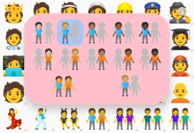 selecciona la persona con emoji de la mitad izquierda presiona el emoji de la persona a la izquierda