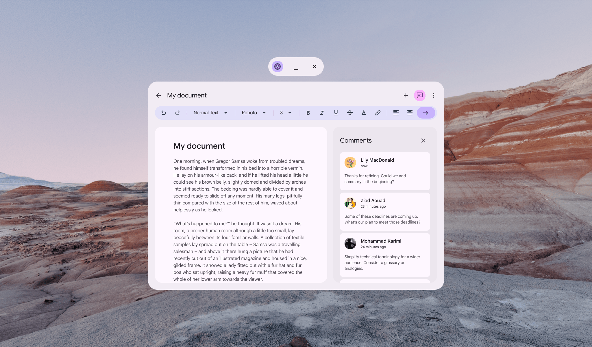 نوار برنامه بالای غیرمکانبندیشده