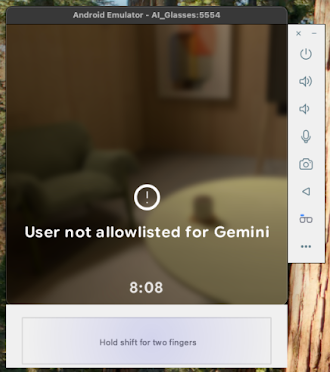 系統顯示訊息，指出使用者未加入 Gemini 允許清單。