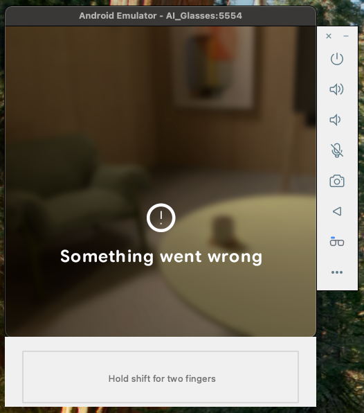 A message that says something went wrong.