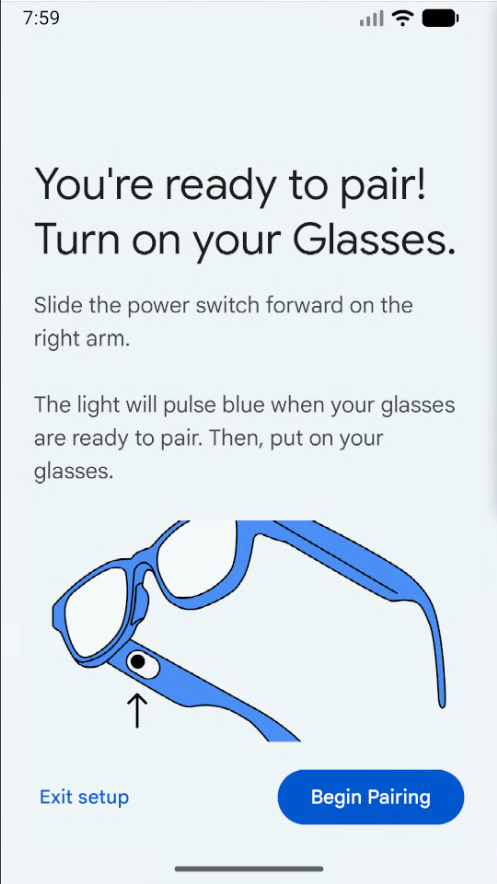 Pilih Mulai Penyambungan di layar aplikasi pertama.