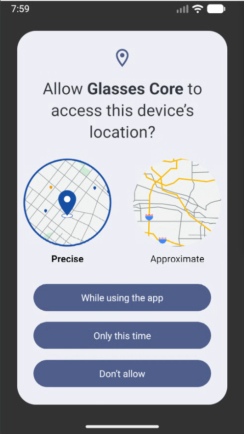 ऐप्लिकेशन से मिले अनुमति के अनुरोध को स्वीकार करें.
