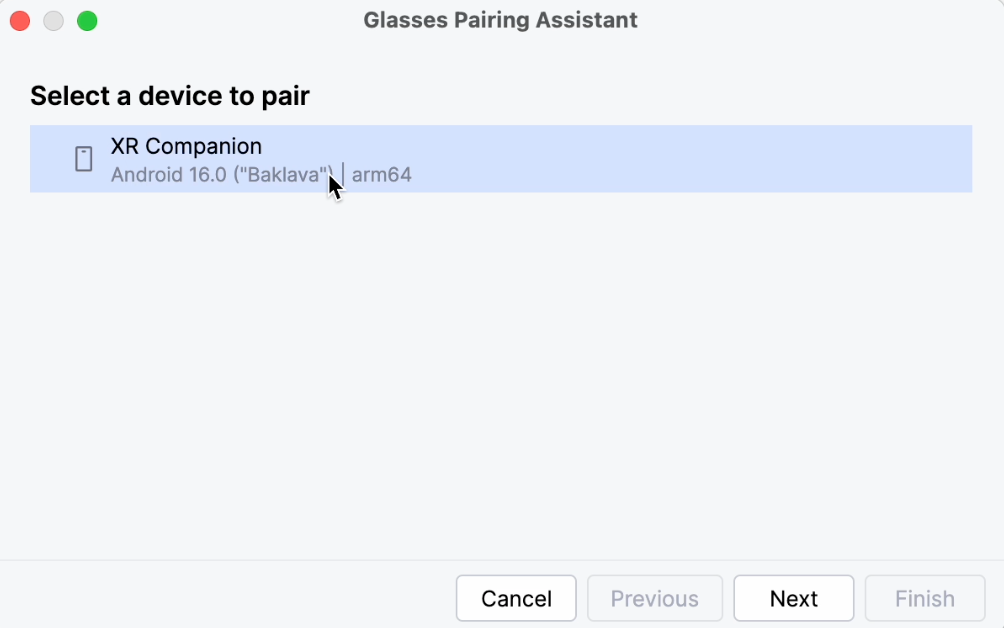רשימת המכשירים המארחים התואמים שאפשר לשייך.