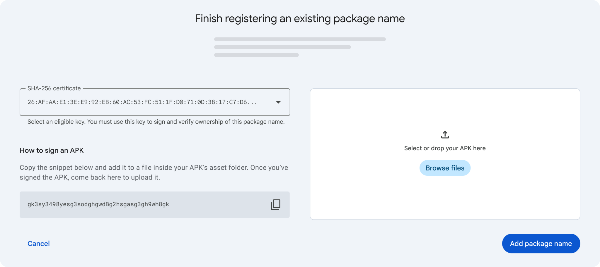 กล่องโต้ตอบที่แสดงบริบทการให้สิทธิ์ OAuth สำหรับการลิงก์บัญชี